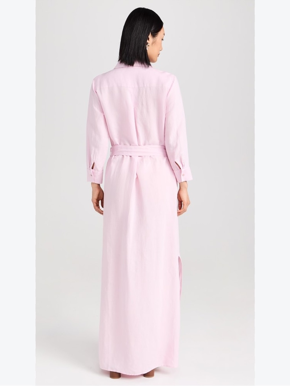 L'AGENCE Cameron Long Shirt Dress Lilac Snow size Small - Picture 3 of 9